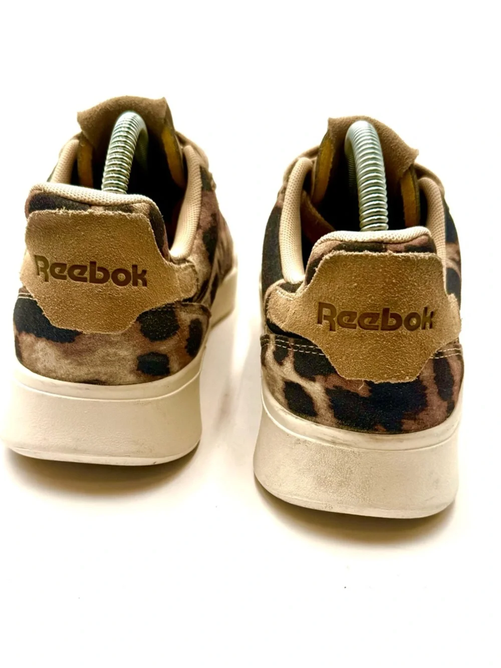 Reebok Women's‎ Leopard Print Low-Top Sneakers in Tan & Black